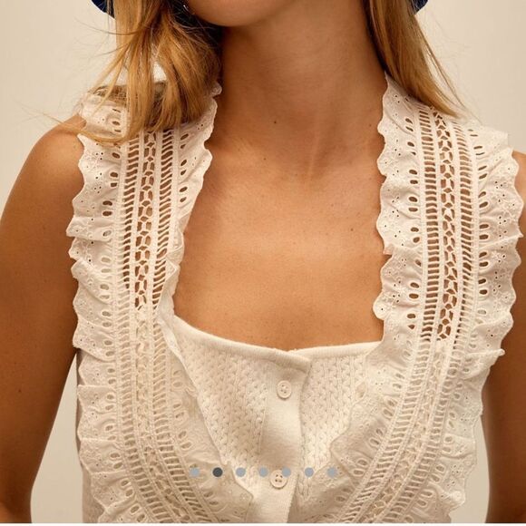 Pilcro Crafted Bib Sweater Tank - Picture 2 of 7